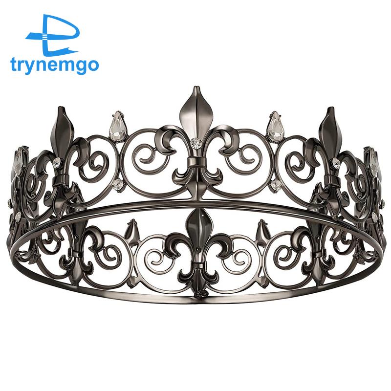 Vương Miện Kim Loại Phong Cách Gothic Hóa Trang Halloween Cho Nam Và Nữ