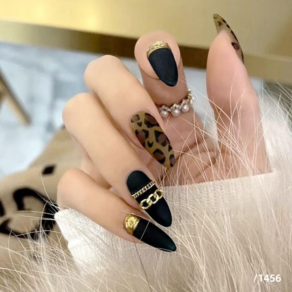 Miếng Dán Móng Tay Tự Dính Họa Tiết Da Báo / Hổ 3D Độc Đáo