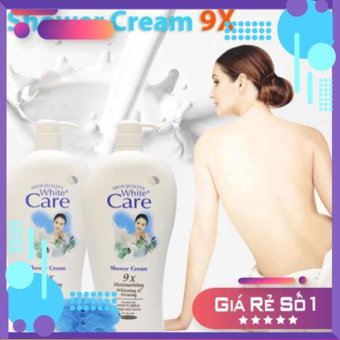 [XẢ KHO] [XẢ HÀNG] Sữa Tắm Trắng Dê White Care 9X-1200ml Cao Cấp