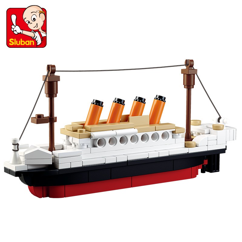 Bộ đồ chơi lắp ráp 194 miếng SLUBAN ghép về tàu Titanic vui nhộn cho bé