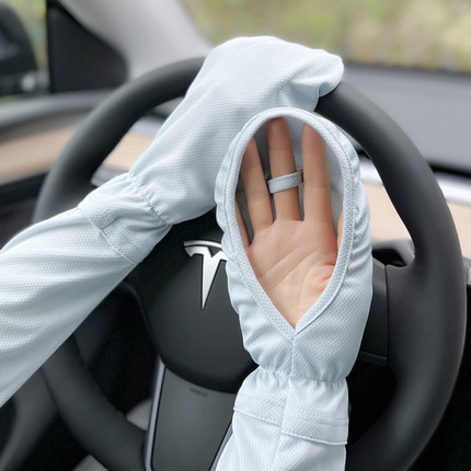 Bao tay Găng tay chống nắng cho nữ - che luôn bàn tay - Chất lưới xịn - Có dây thắt lại cổ tay - Dòng mới