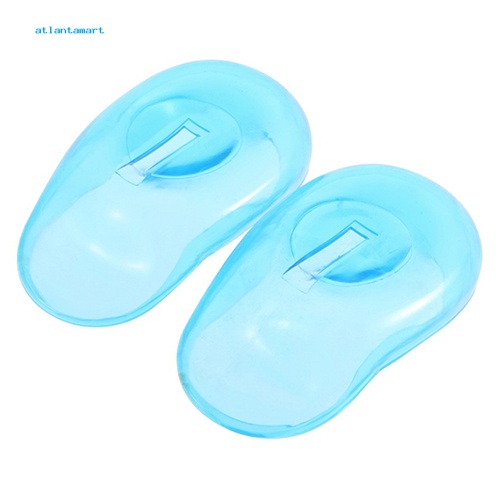 Cá Tuyết| Bộ 2 Vỏ Bọc Bảo Vệ Tai Khi Nhuộm Tóc Bằng Silicone Trong Suốt Màu Xanh Dương