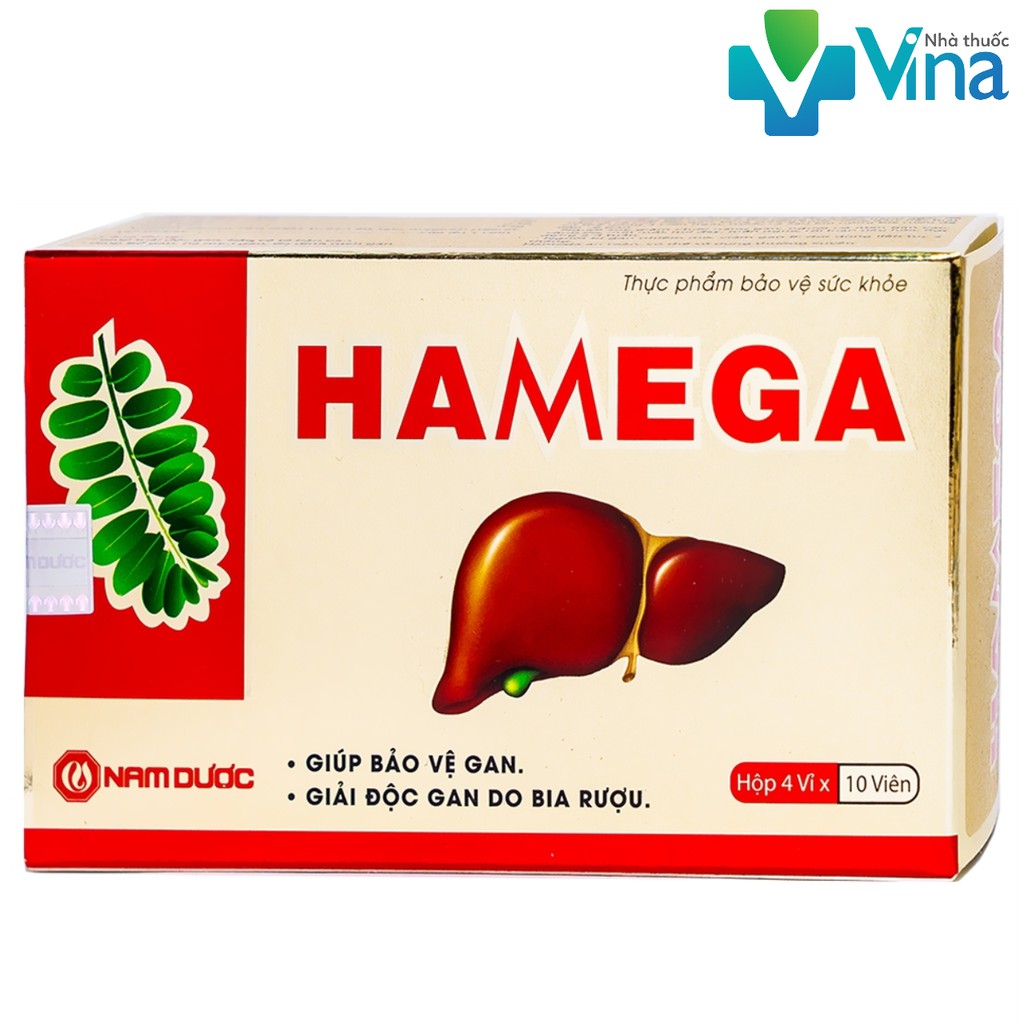 Hamega - Hỗ Trợ Hạ Men Gan, Giải Độc và Bảo Vệ Chức Năng Gan Hộp 40 viên