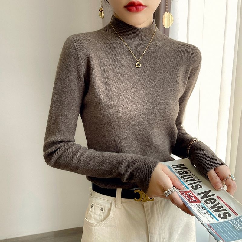 Áo Sweater Cổ Cao Ôm Dáng Phong Cách Thời Trang Thu Đông  Mới