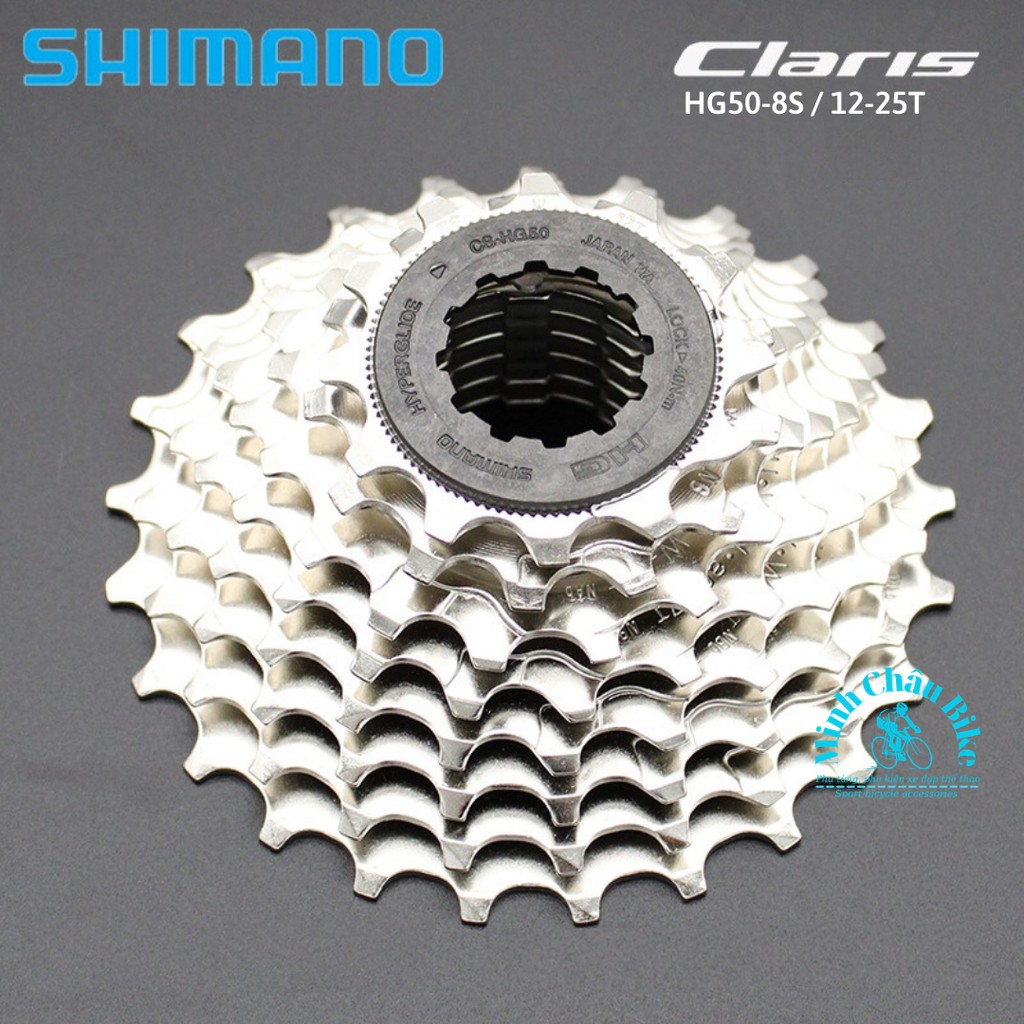 Líp thả líp 8 xe đạp Shimano CS-HG50-8 12-25T/ 11-28T hàng Chính Hãng