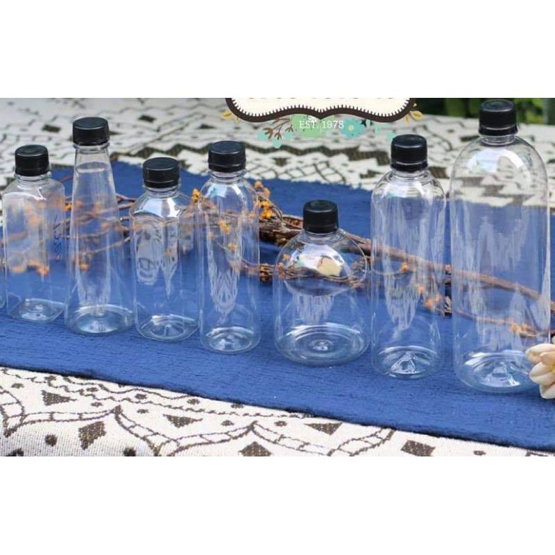 Chai nhựa đựng trà sữa các size 330ml-210ml-250ml - đã kèm nắp đen/trắng/nhôm- kho sỉ chai nhựa huỳnh hiệp