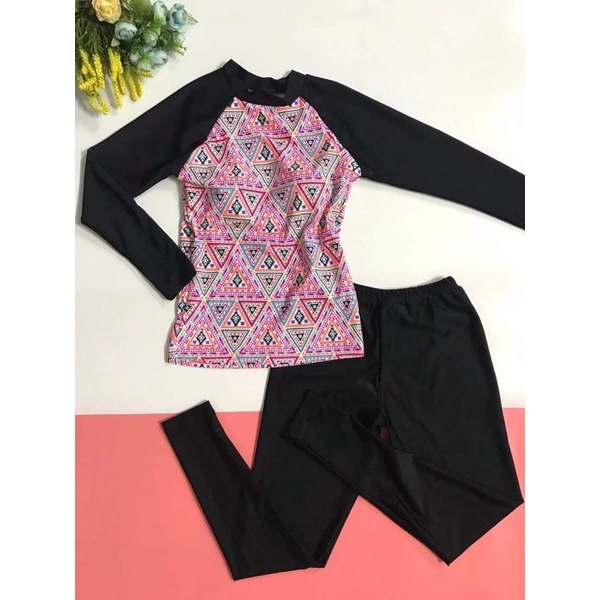 Bikini đồ đi bơi quần dài + áo dài tay kín đáo VY BIKINI MN01