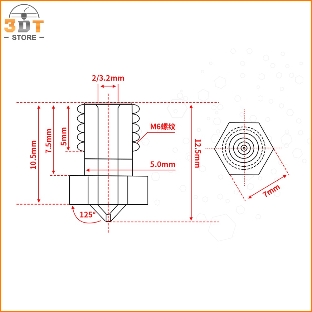 Đầu in thép E3D v6 cho máy in 3D | BigBuy360 - bigbuy360.vn