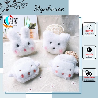 Thỏ bông xù ulzzang để cặp sách