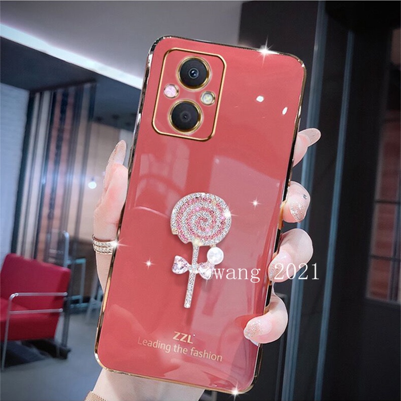 Ốp Điện Thoại Silicone Mềm Đính Đá/Ngọc Trai Nhân Tạo Nhiều Màu Sắc Cho OPPO Reno7 Z 5G 4G Reno7 Pro A76 A96 2022
