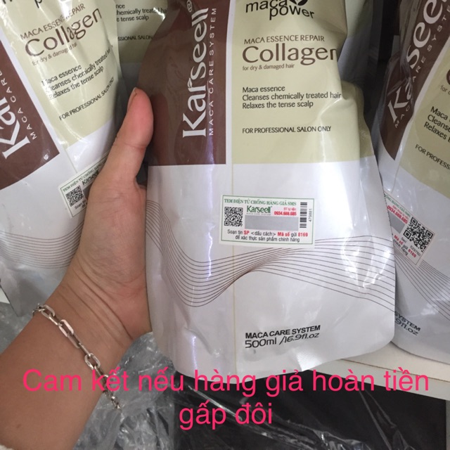 [NHẬP CHÍNH HÃNG] - Hấp phục hồi Collagen Karseell Maca 500ml