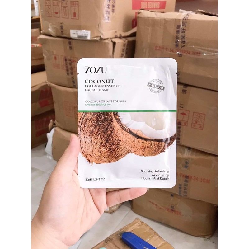 Mặt nạ dừa Zozu Coconut collagen essence facial mask 🥥🥥🥥