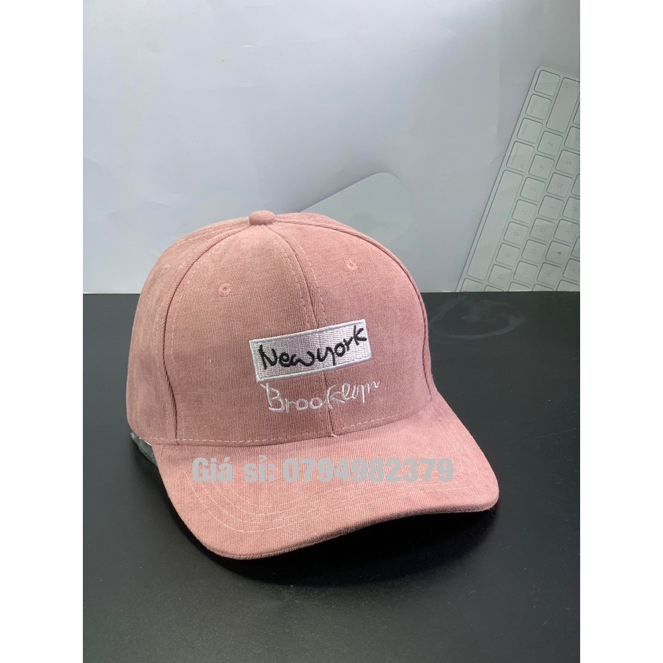 Nón kết lưỡi trai - Mũ nhung Newyork đậm chất cá tính - phong cách thời trang nam nữ (Cap-Nón(Most))