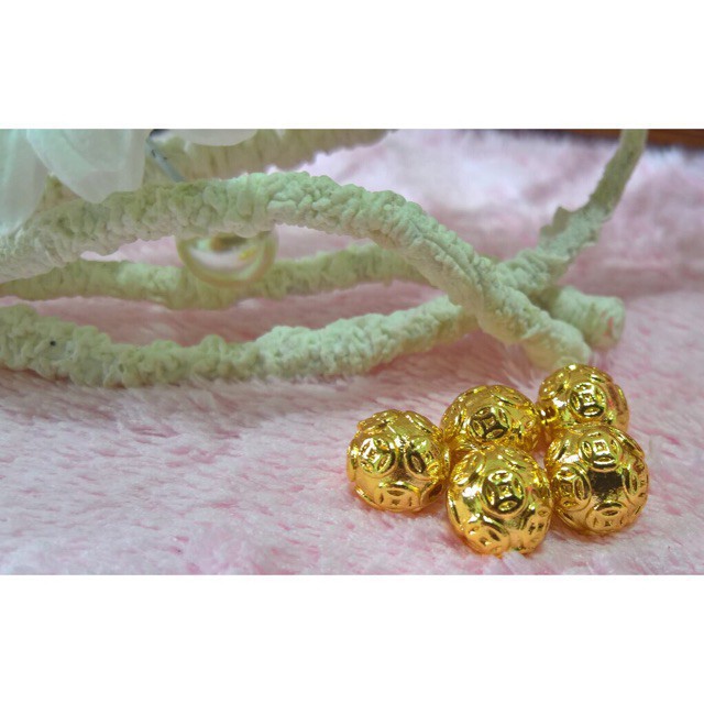 Charm khối cầu kim tiền tài lộc ( 10 quả)
