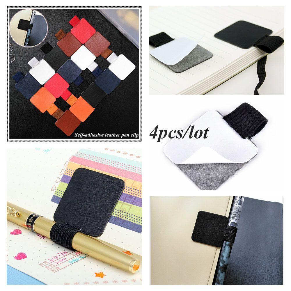 LEISURE Set 4 Giá Đỡ Bút Tự Dính Co Giãn Tiện Dụng Cho Văn Phòng