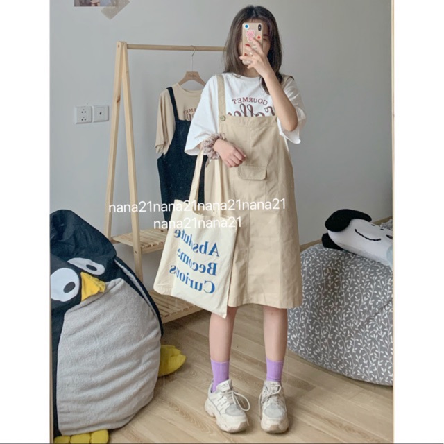 Yếm kaki cài khuy(2 loại)