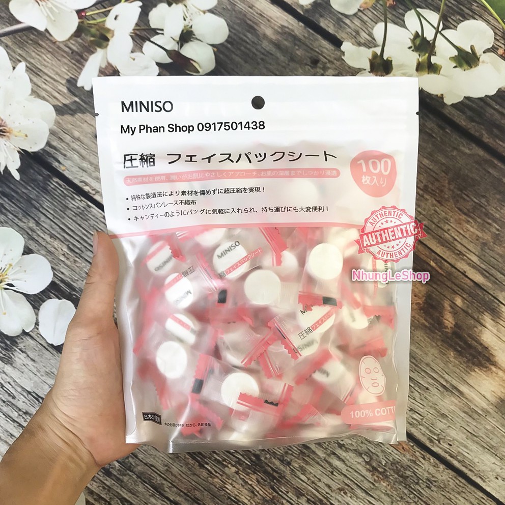 Mặt Nạ Giấy Nén Miniso Nhật Bản ❤️FREESHIP❤️ Mặt Nạ Nén Miniso Nhật Bản Cấp Ẩm Thải Độc