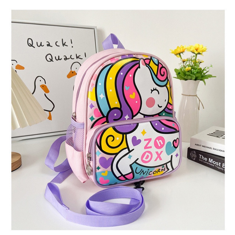 Balo trẻ em, ba lô Unicorn cho bé đi học mẫu giáo mầm non chất liệu cao cấp Xu Xu Kids