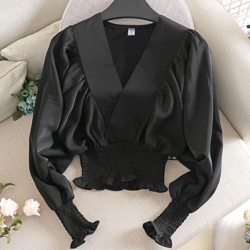 ÁO CỔ CHÉO BO EO  - AK0020 | steven.factory