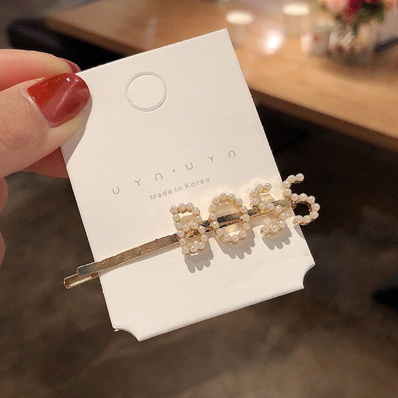 Kẹp Tóc Hình Chữ Cái Bằng Kim Loại Đơn Giản Cho Nữ