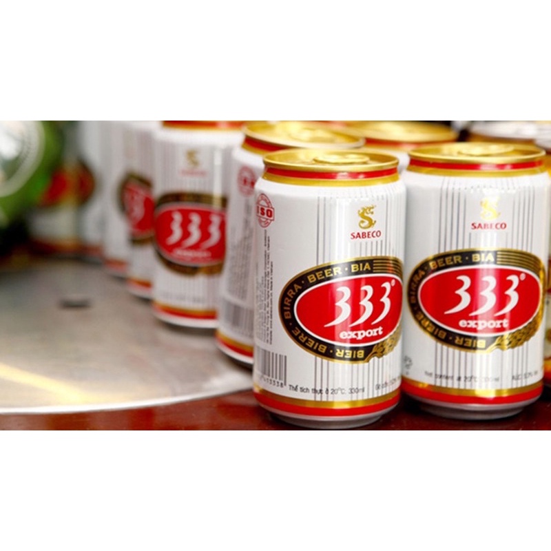 Thùng bia 333 Saigon 24 lon 330ml hương vị đậm đà, bao bì đẹp mắt