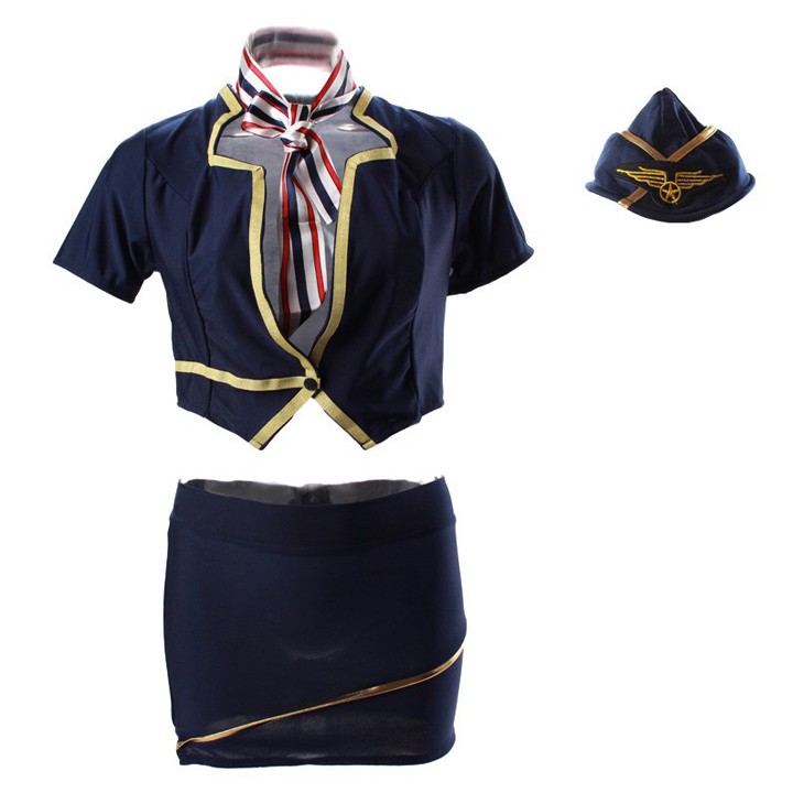Bộ Cosplay Nữ Phi Công Sexy Set Đồ Ngủ Tiếp Viên Hàng Không Gợi Cảm BT052