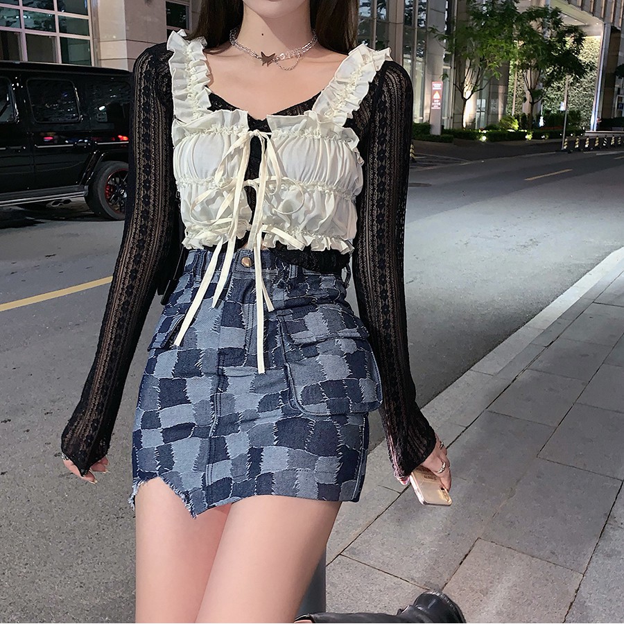 [SẴN SET ÁO 2+VÁY S M]SET ÁO KIỂU+VÁY HÈ EO CAO ULZZANG | BigBuy360 - bigbuy360.vn