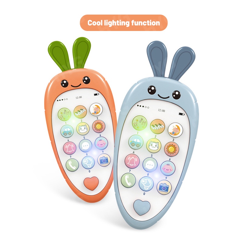 Điện Thoại Đồ Chơi HYG Toys Hình Củ Cải Phát Nhạc Vui Nhộn Cho Bé