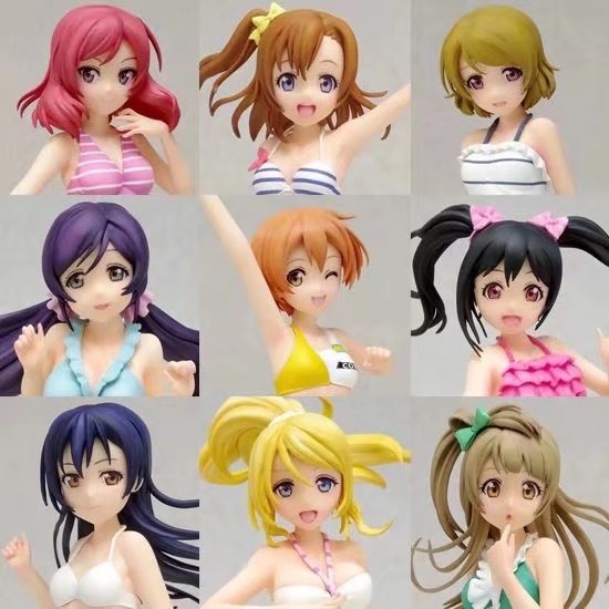 Set 9 Mô Hình Nhân Vật Nicole Tojo Nozomi Mặc Đồ Bơi