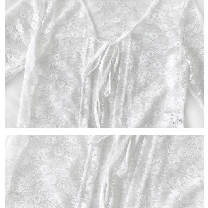 Áo Khoác Cardigan Ren Mỏng Tay Dài Chống Nắng Thời Trang Mùa Hè Cho Nữ