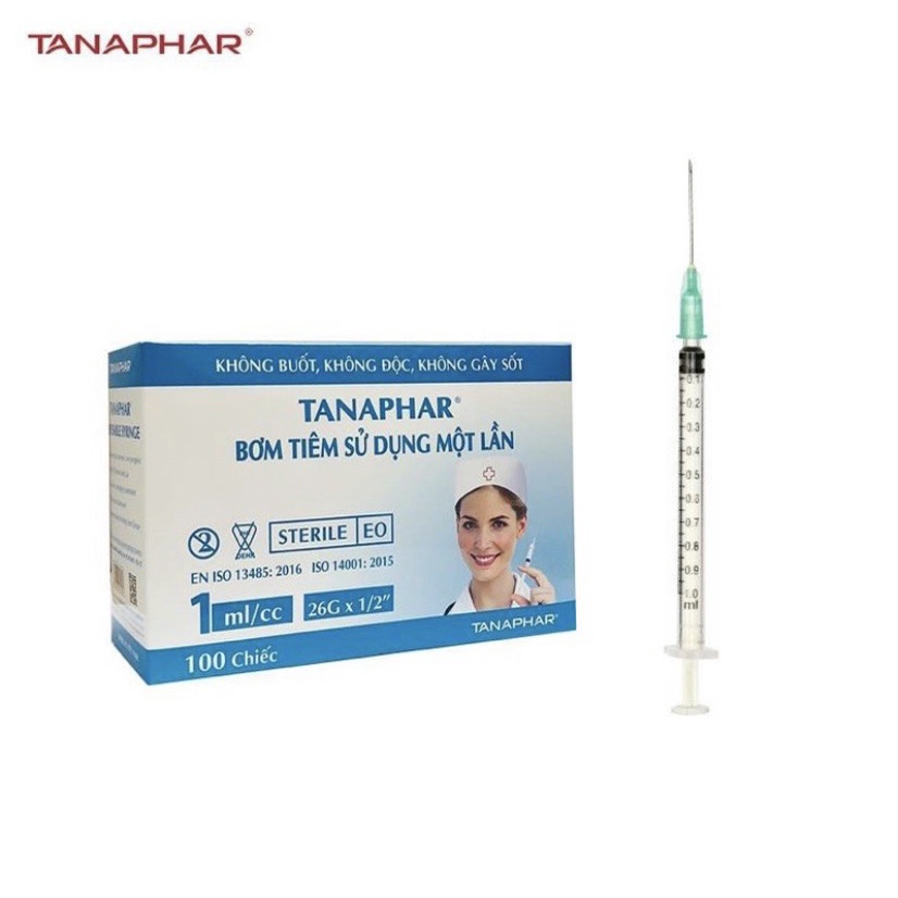 Bơm kim tiêm y tế 1ml 3ml 5cc 10cc 20ml 50ml - ống chích vô trùng, xilanh sử dụng một lần xi lanh Tanaphar