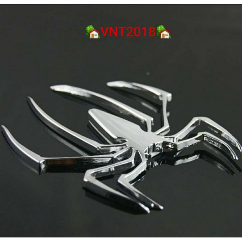 Decal 3D inox hình con nhện