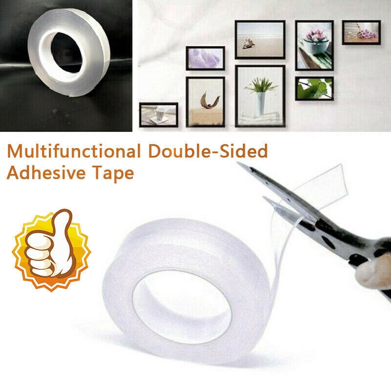 Magic Double Sided Grip Tape Traceless Washable Adhesive Gel Nano Invisible Tape