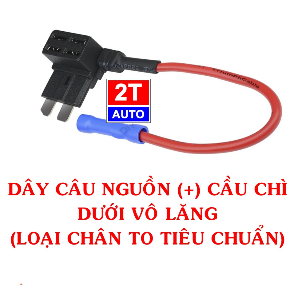 Dây câu nối cầu chì dưới vô lăng dùng cho ô tô, xe hơi LOẠI CHÂN TO TIÊU CHUẨN -Car Fuse Adapter Tap,      SKU:333