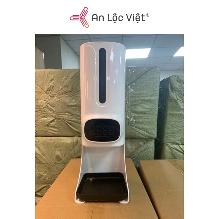 Bộ máy đo thân nhiệt tự động &amp; Xịt khử khuẩn 2 trong 1 K9 có chân đế