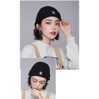 Mũ dệt kim NY Mũ len đen