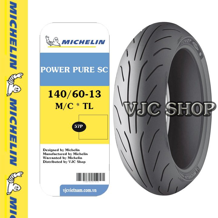 Lốp Michelin 140/60-13 M/C 57P POWER PURE SC R TL