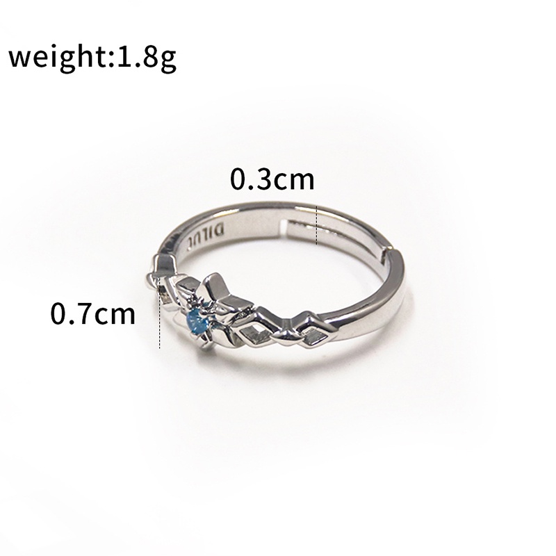 Gemstone ring metal ring genshin impact ring