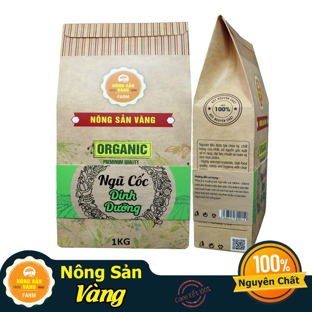 [Hot]1kg Bột Ngũ Cốc Cao Cấp 12 Loại Hạt - Nông Sản Vàng