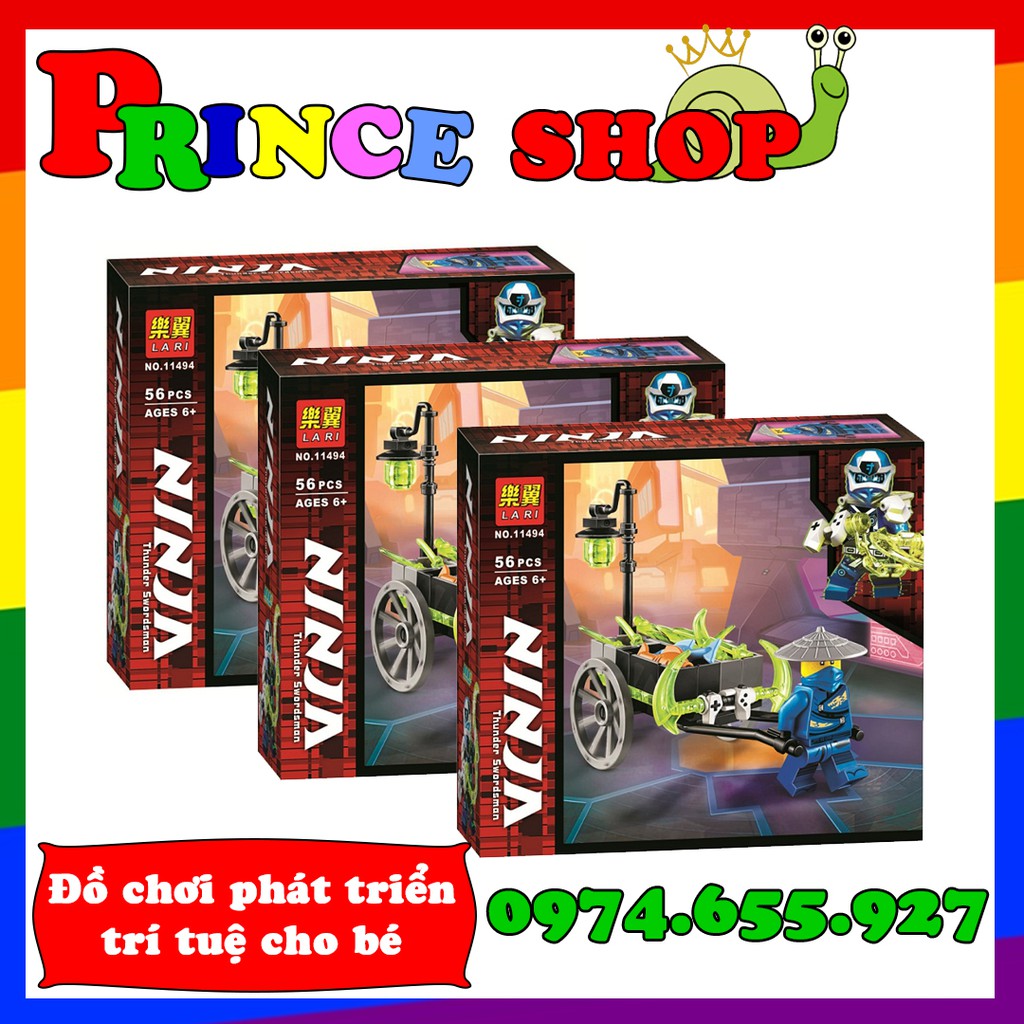 Bộ xếp hình ninjago ss12 - Xe kéo của Jay (Merchant Avatar Jay) - Lari 11494 (30537)