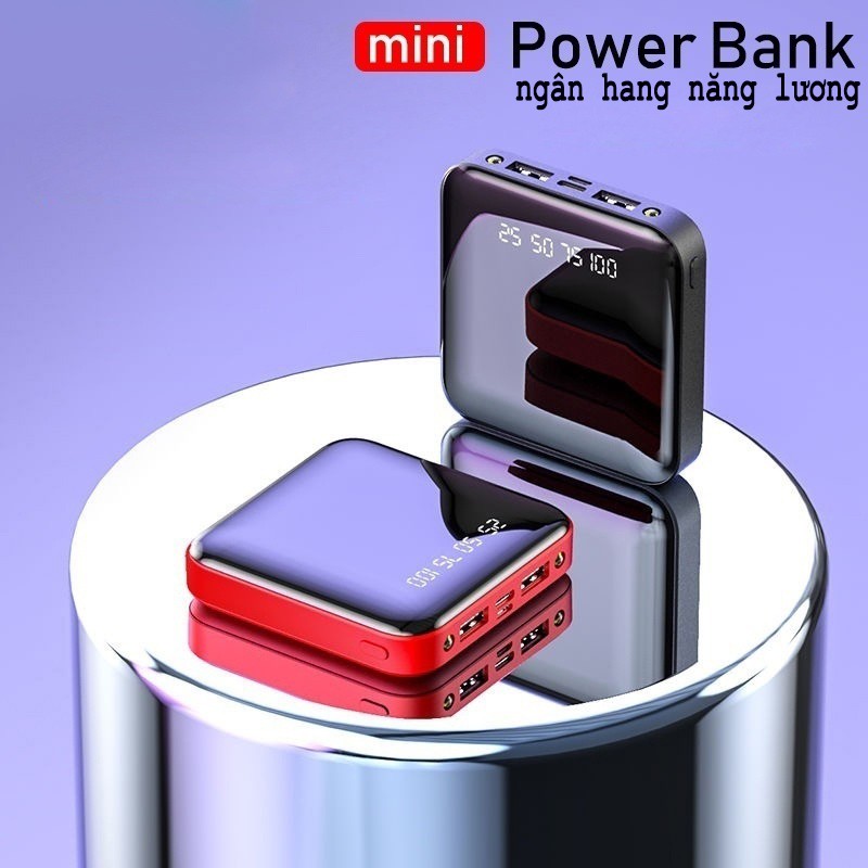 PowerbankBộ nguồn dự phòng mini 20000mAh, sạc nhanh đầy đủ dung lượng USB kép, thích hợp cho Xiaomi Samsung Apple