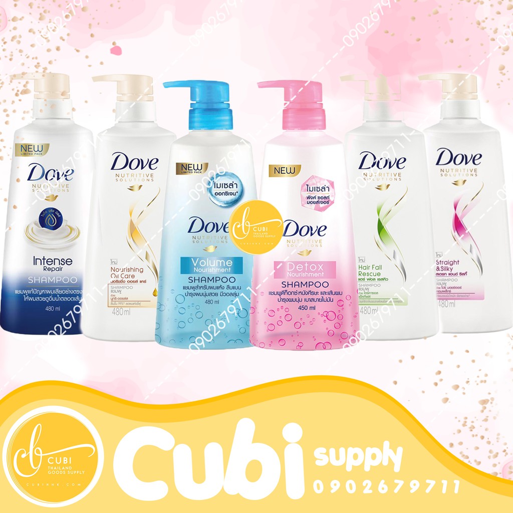 Dầu gội- Dầu xả Dove Thái Lan 4 màu tùy chọn - 460ML