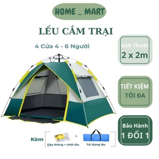[Dày Dặn] Lều cắm trại du lịch tự động lò xo 3-5 người, Chống nước, Chống tia tử ngoại, Lều tự bung CT173A