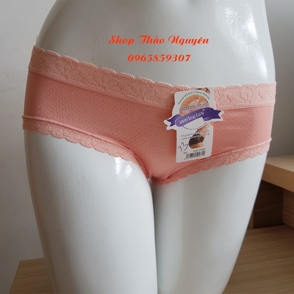 Quần lót thun coton viền ren freesize 40-60kg, siêu mềm mát với nhiều màu sắc nhã nhặn phù hợp vs tất cả chị em