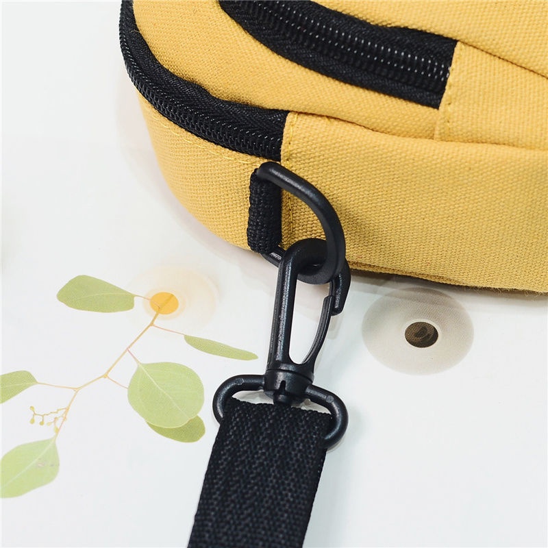 Túi Đeo Chéo Canvas Dáng Vuông Nhỏ Phong Cách Hàn Quốc Dễ Phối Đồ Thời Trang Cho Nữ