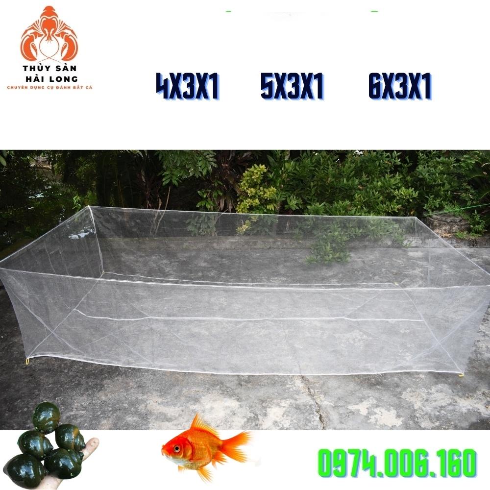 Tráng - vèo lưới không nắp đậy nuôi ốc, cá...lưới cước ô mắt 2.5 ly đa dạng kích thước