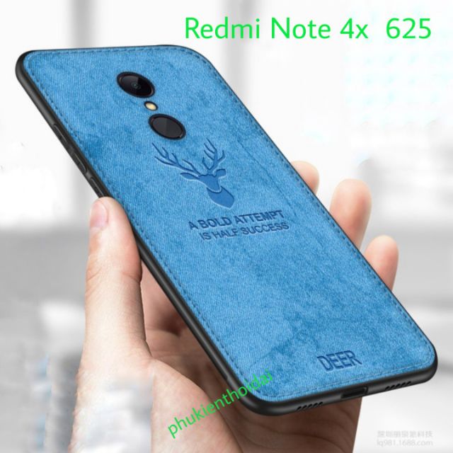 Ốp lưng Xiaomi Redmi Note 4x 625 vải đầu hươu cao và để