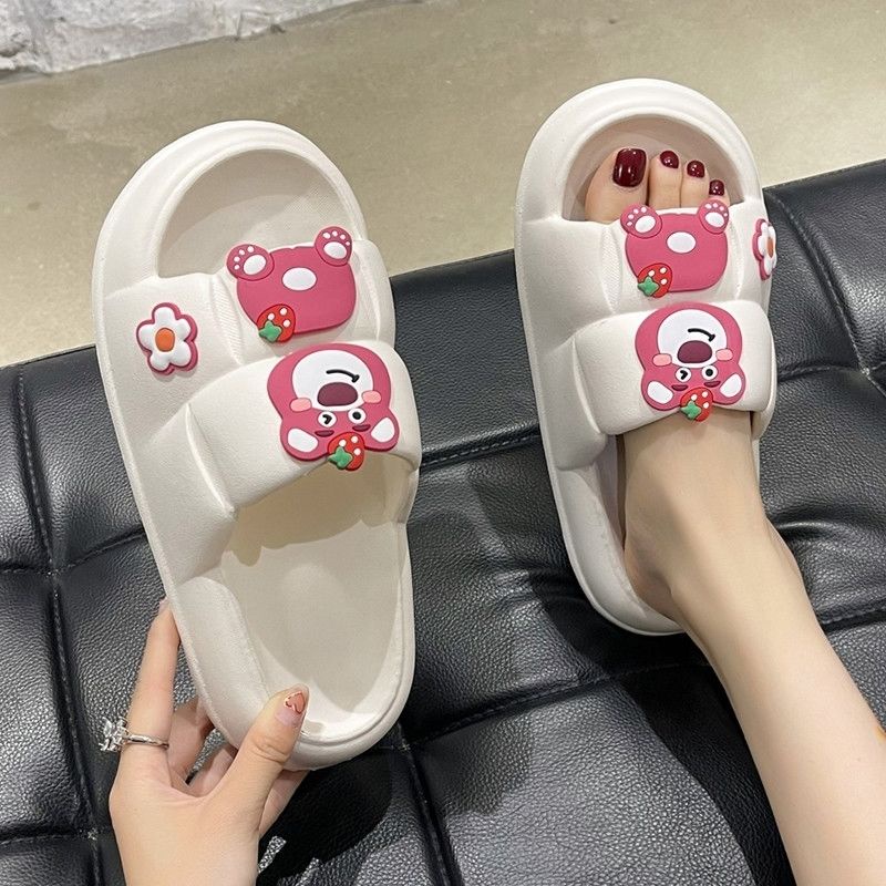 Jiashucheng Dép Đi Trong Nhà Đế Dày Mềm Mại Thoải Mái Họa Tiết Hoạt Hình Dễ Thương Thời Trang Mùa Hè Cho Nữ