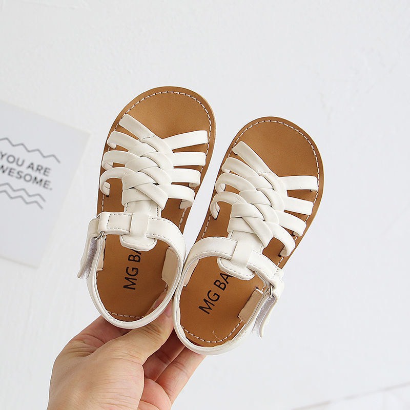 Dép Sandal bé gái, màu trắng quai hậu hàng chính hãng MG baby Order trực tiếp Quảng Châu Hapykids  533T