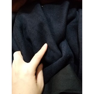vải dạ ép lông cừu bóc tách màu đen, xanh đen